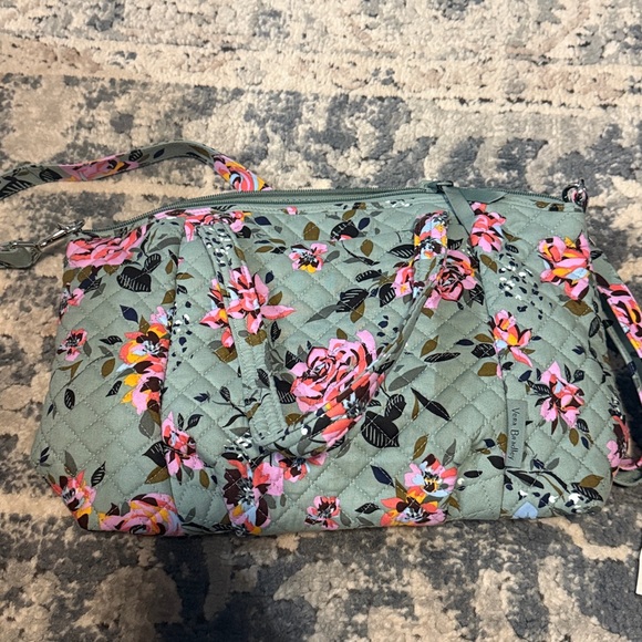 Vera Bradley Women's Cotton Glenna Satchel Rosy Outlook - Picture 4 of 6